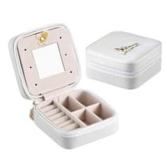 ジュエリー収納ボックス 旅行 ポータブル アクセサリーケース ミラー付き