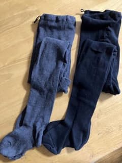 無印良品 足なり直角マタニティタイツ チャコールグレー&ブラック サイズMーLのサムネイル
