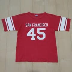 チャンピオン フットボールTシャツ バータグ SMALL 赤 - メルカリ