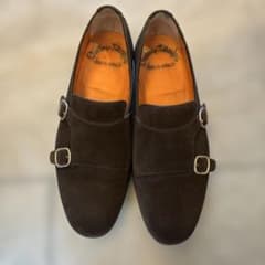 サントーニ Santoni ダブルモンクストラップ シューズ - メルカリ