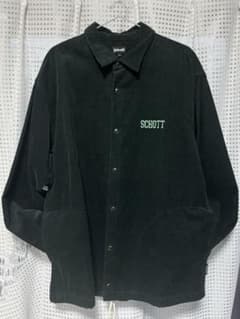 タグ付き　未使用　schott コーデュロイ　コーチジャケット　グリーンのサムネイル