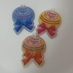 Chupa Chups アクリルチャーム 3個セット ラメ入り1枚90円のサムネイル