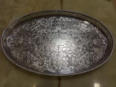 英国 アンティーク Viners of Sheffield オーバルトレイ - メルカリ