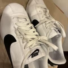 NIKE CORTEZ レザー　ホワイト ブラック スニーカー　24㎝　美品のサムネイル