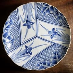 古伊万里 皿 かきつばた 燕子花 杜若 アヤメ アイリス 水仙 江戸 訳あり 古伊万里 皿 かきつばた 燕子花 杜若 アヤメ アイリス 水仙 江戸 訳