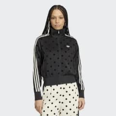 adidas サテン水玉TTトラックトップ ブラック - メルカリ