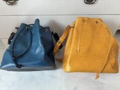 Louis Vuitton エピレザー バケットバッグ 青&黄色 - メルカリ