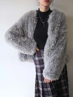 Lumier グレー ファーコートのサムネイル