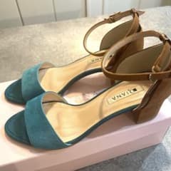 DIANA ターコイズブラウン ヒールサンダルのサムネイル