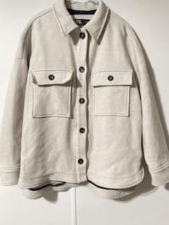 ZARA / MANTECO wool クリーム色 シャツジャケットのサムネイル