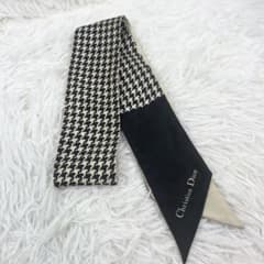 Christian Dior ディオール ミッツァ リボンスカーフ 千鳥柄 - メルカリ