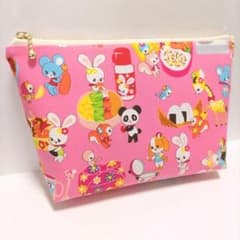 はいから横丁 お弁当 昭和レトロ アニマル ハンドメイド ポーチ メイク