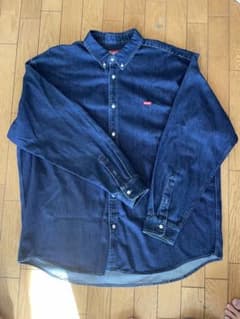 25FW Supreme small boxDenim Shirt indigo