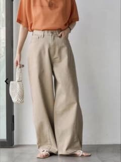 coen カーブデニムパンツ　ベージュのサムネイル