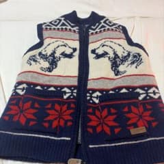 DOG DEPT ニットベスト ジップアップ Lのサムネイル