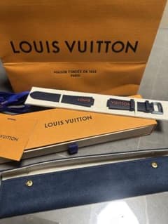 ルイヴィトンラバーベルト新品ネイビー&レッド