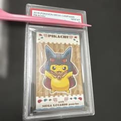 ポンチョを着たピカチュウ　メガルカリオ　名刺カード【非売品】 ポンチョを着たピカチュウ☆名刺カード メガルカリオのポンチョを着た