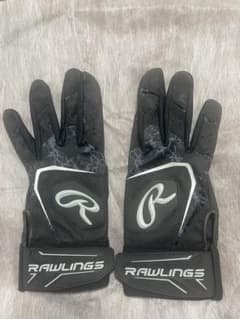 RAWLINGS Batting Gloves, Size S, Black
