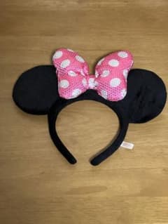 ディズニー ミニー カチューシャ スパンコール ピンクのサムネイル