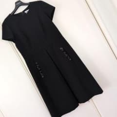 FOXEY NEW YORK ✧極美品✧ 黒 半袖 Aライン ワンピース - メルカリ
