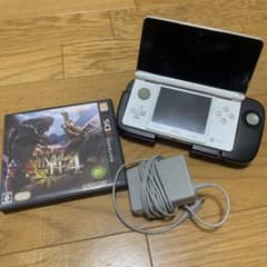 NTD 3DS 本体 ホワイト モンハン4セット 専用拡張スライドパッドのサムネイル