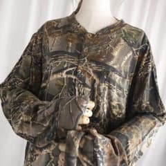 Cabela's カベラス リアルツリー ロンT Lサイズ 迷彩 ヘンリーネック