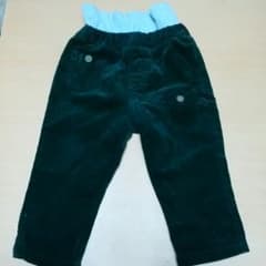 【美品】コムサ緑色スエード長ズボンのサムネイル