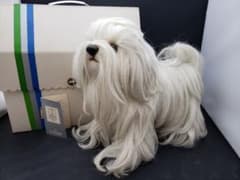 フォンテーヌ　ドレッシーペット マルチーズ　犬ぬいぐるみ　ブラシ付き　昭和レトロ ドレッシーペット フォンテーヌ マルチーズ 犬の置物 インテリア