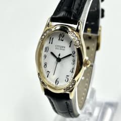 CITIZEN Eco-Drive ソーラー レディース 時計 稼働 新品ベルト