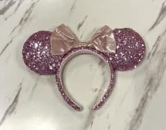 ディズニー カチューシャ ミニー スパンコール リボン ピンクのサムネイル
