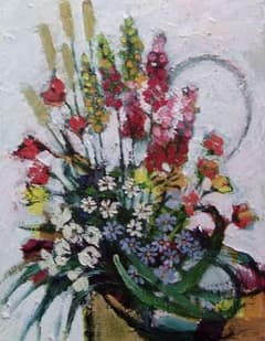 油絵 菅家令子 絵 絵画 インテリア uF6-111202 花 - メルカリ