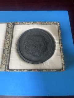 古蔵墨 中国 羅紋硯 丸形 雲龍彫刻 共箱入り 書道用具 古蔵墨中国羅紋硯丸形雲龍彫刻共箱入り書道用具|mercariメルカリ官方