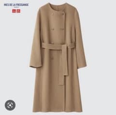 UNIQLO　ユニクロ　イネス　ダブルフェイスコート　ベージュ　INES　ウールのサムネイル