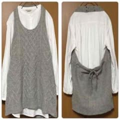 ニコアンド☆美品☆ニットベスト グレーのサムネイル