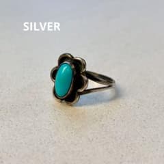ヴィンテージ　指輪　シルバー　リング　SILVER ターコイズ　トルコ石のサムネイル