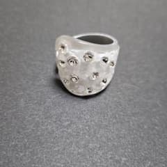 アラカ(Harraca)　シルバークリスタルオープンリング3点セット アラカ(Harraca) シルバークリスタルオープンリング3点セット