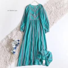 新品タグ付ꕥヌキテパ 完売 石田ゆり子さん コットンボイルストライプドレス M 新品タグ付ꕥヌキテパ 完売 石田ゆり子さん コットンボイルストライプ