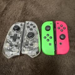 【ジャンク品】Nintendo Switch ジョイコン クリア 緑 赤のサムネイル