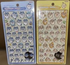 ボンボンドロップシール2枚セット うさぎハチワレ ①のサムネイル