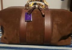 Ralph Lauren スエード ボストンバッグ パープルレーベル 附属品完品
