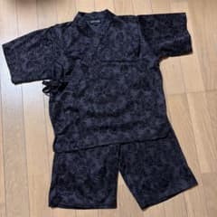 甚平 上下セット ブラック 140cm メッシュのサムネイル