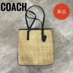 COACH トートバッグ ベージュ ブラック　ハンドバッグ　コーチのサムネイル