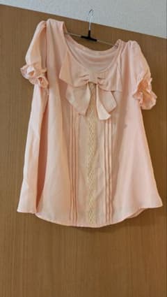 PRIME PATTERN 半袖ブラウス リボン レースのサムネイル