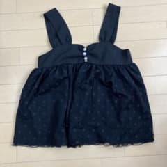 さらにお値下げしました⭐️メゾピアノ　ドットレーストップス　160のサムネイル