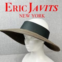 未使用エリックジャビッツ☆レディース デザインサンバイザー 帽子 濃