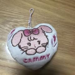 平成レトロ♡ふわふわハートうさぎマスコット キーホルダー y2kのサムネイル