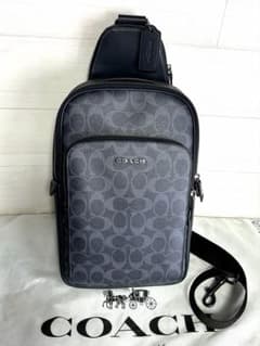 COACH コーチ イーサン パック・シグネチャー デニム ボディバッグ