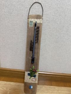 木製 壁掛け温度計 インテリア 測定器 雑貨 アンティークのサムネイル