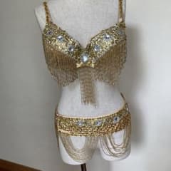 ベリーダンス　ブラ　金ベルトのサムネイル