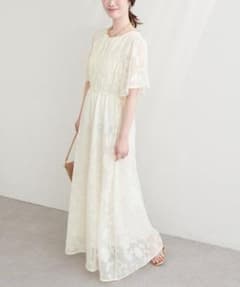 natural couture ジャガードウエストリボンワンピースのサムネイル